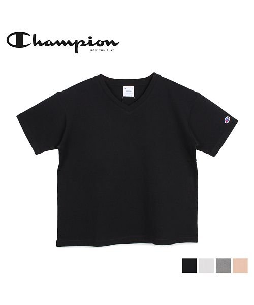 CHAMPION(チャンピオン)/チャンピオン Champion Tシャツ 半袖 レディース V NECK T－SHIRT ブラック ホワイト グレー ブラウン 黒 白 CW－M323'/img02