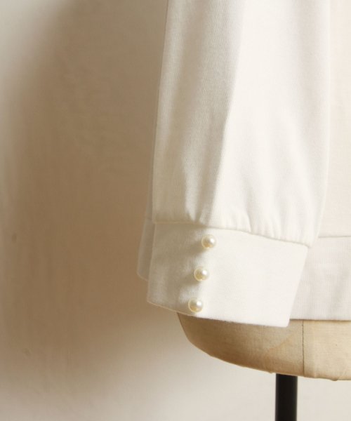 tocco closet(トッコクローゼット)/袖口パール付きフードレース装飾エアクールパーカー/img21