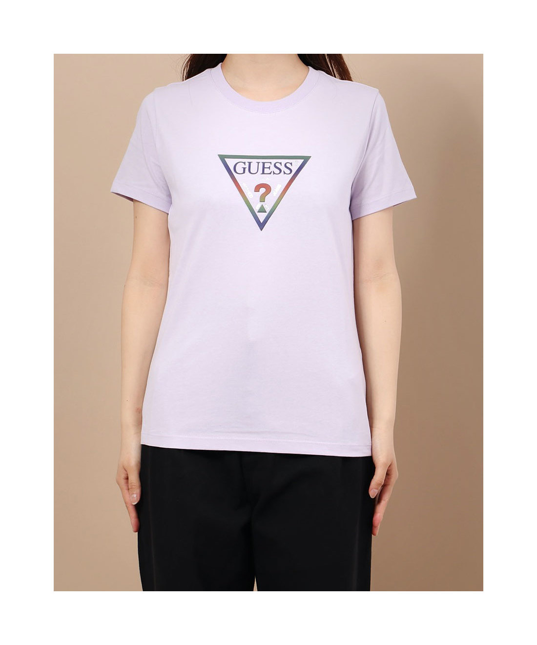 guess rainbow logo tee