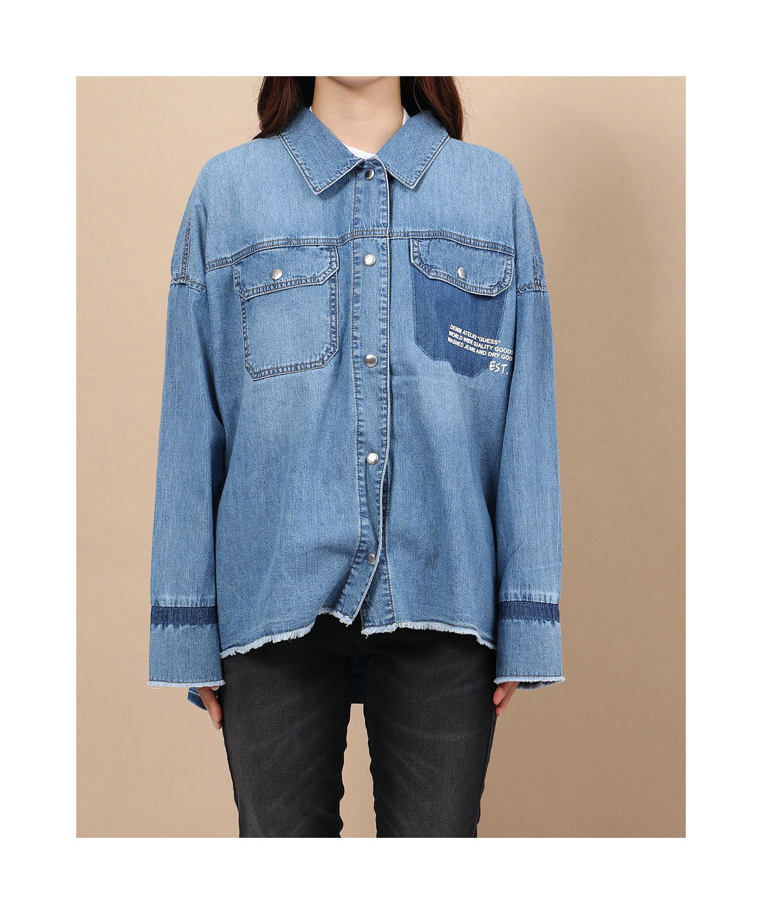 guess denim shirt