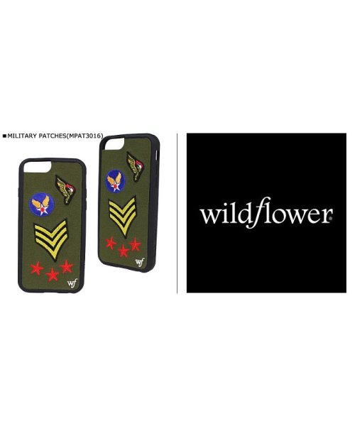 wildflower(ワイルドフラワー)/wildflower ワイルドフラワー iPhone 8 7 6 6s ケース スマホ 携帯 アイフォン レディース ミリタリー オリーブ /img01