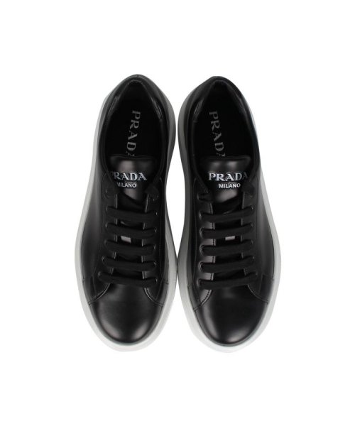 プラダ Prada スニーカー メンズ New Sneaker Fondo Cassetta ブラック 黒 4e34 プラダ Prada Magaseek