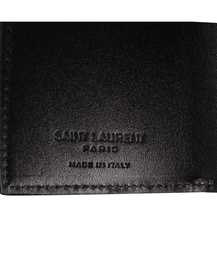サンローラン パリ SAINT LAURENT PARIS 財布 三つ折り ミニ財布 メンズ WALLET ブラック 黒 4599960U90N'