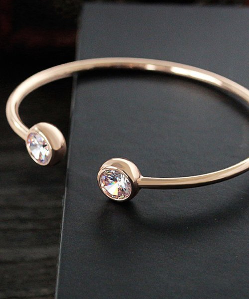 セール バングル レディース ラインストーン ブレスレット ゴールド バングル シルバー アクセサリー シンプル ジュエリー おしゃれ ミニミニストア Miniministore Magaseek