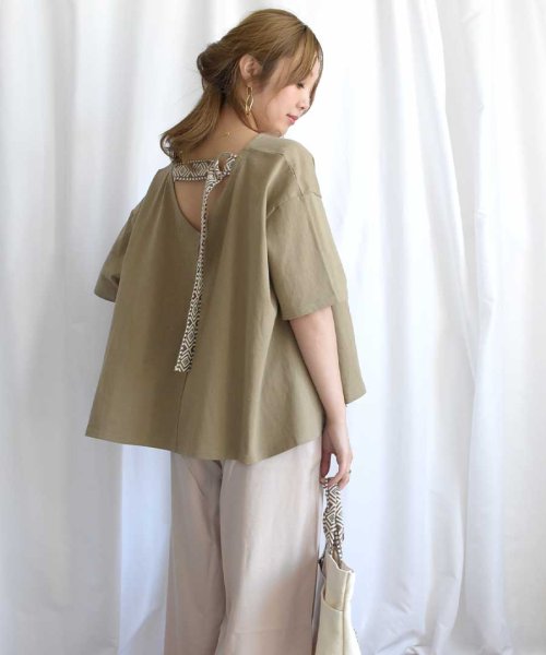 ARGO TOKYO(アルゴトウキョウ)/Back belt flare tops 24148/img10