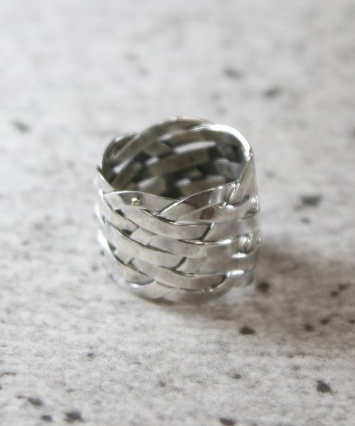 MAISON mou(メゾンムー)/【YArKA/ヤーカ】silver925 weave motif ring[ori]/シルバー925織りモチーフリング/img01