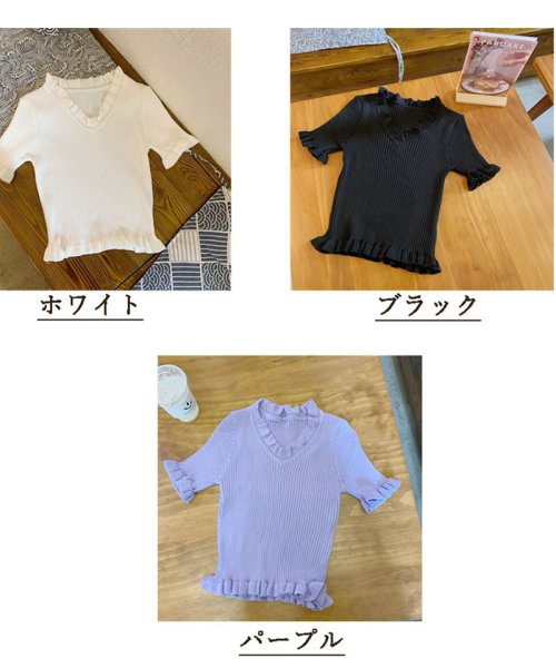 セール Vネックtシャツ カットソー レディース 小さめ かわいい ニットシャツ フィット セイヘイショップ Seiheishop Magaseek