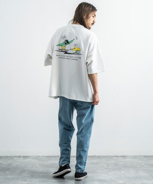 Rocky Monroe(ロッキーモンロー)/Tシャツ メンズ レディース 半袖 ビッグシルエット プリント スケーター キックボード カジュアル ストリート ルーズ ボックス 綿 コットン ポンチ素材 重/img06