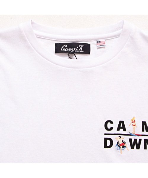CavariA(キャバリア)/CavariA【キャバリア】USAコットンワンポイント刺繍半袖Tシャツ/img06