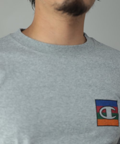 Nylaus(ナイラス)/Champion C3－Q302 ボックスロゴ プリント バックプリント 半袖 Tシャツ/img03