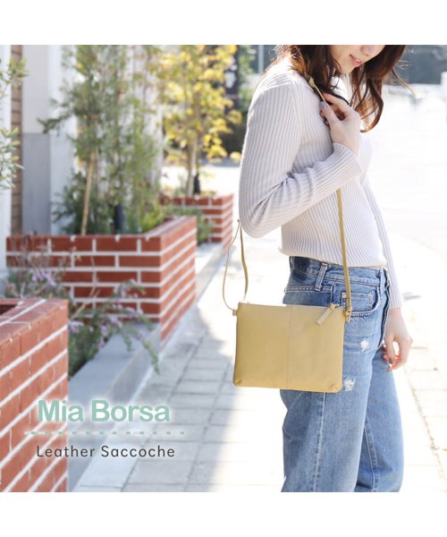 Mia Borsa(ミアボルサ)/[Mia Borsa]牛革レザーショルダーバッグサコッシュ/img10