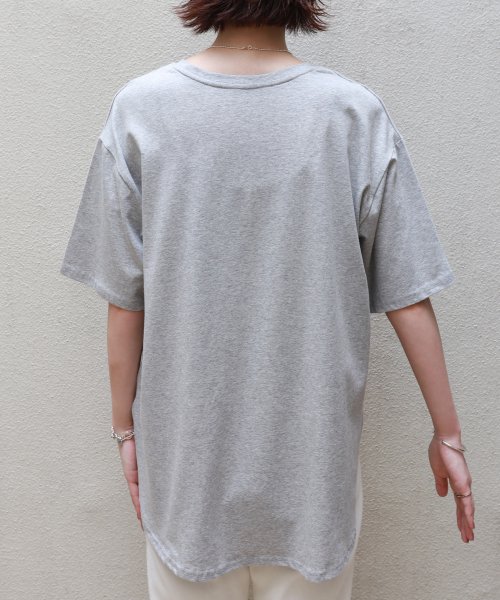 and　Me...(アンドミー)/コットン半袖裾ラウンドTシャツ/img16