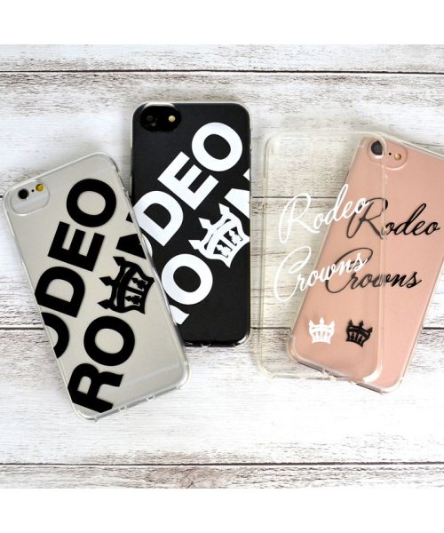Rodeo Crowns(ロデオクラウンズ)/iphone se3 ケース iPhone se2 ケース iphone8/7 ロデオクラウンズ RODEOCROWNS 抗菌TPUクリアケース ビッグロゴ 黒/img05