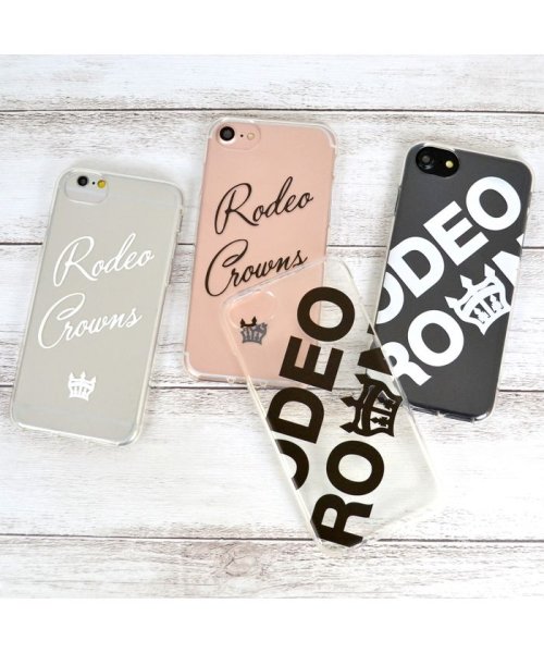 Rodeo Crowns(ロデオクラウンズ)/iphone se3 ケース iphone se2 ケース iPhone8/7 ロデオクラウンズ RODEOCROWNS 抗菌TPUクリアケース ビッグロゴ 白/img06