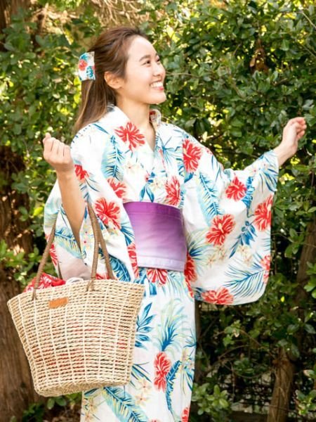 KAHIKO(カヒコ)/【Kahiko】トロピカルフラワー巾着かごバッグ 42QP0201/img01