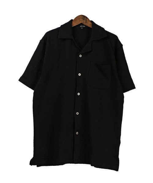 LUXSTYLE(ラグスタイル)/シアサッカーオープンシャツ/オープンカラーシャツ メンズ シアサッカー 半袖/img08