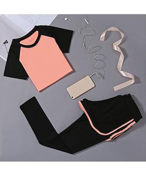 セール スポーツウェアレディース トップス パンツ 上下セット ジムウェア ランニングウェア セイヘイショップ Seiheishop Magaseek