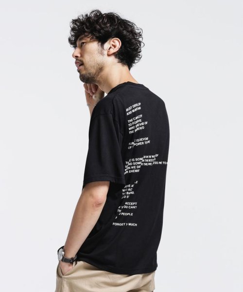 nano・universe(ナノ・ユニバース)/《WEB限定》バックプリントメッセージTシャツ/img03