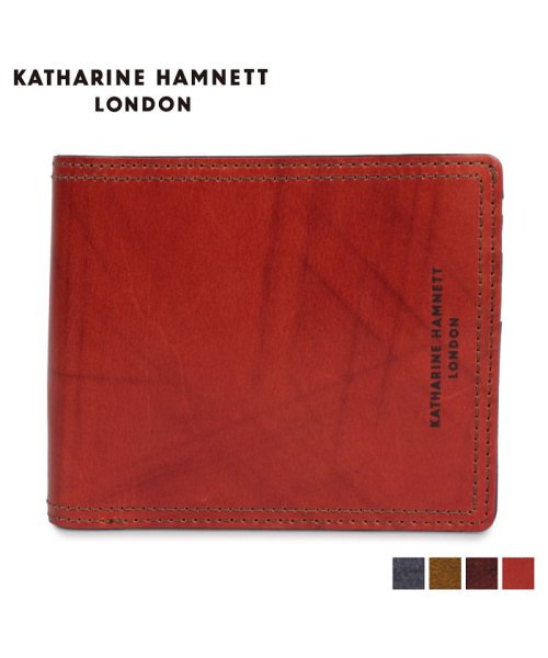 KATHARINE HAMNETT(キャサリン ハムネット)/キャサリンハムネット ロンドン KATHARINE HAMNETT LONDON 財布 二つ折り メンズ MINI WALLET ネイビー オリーブ ダークブラ/img02