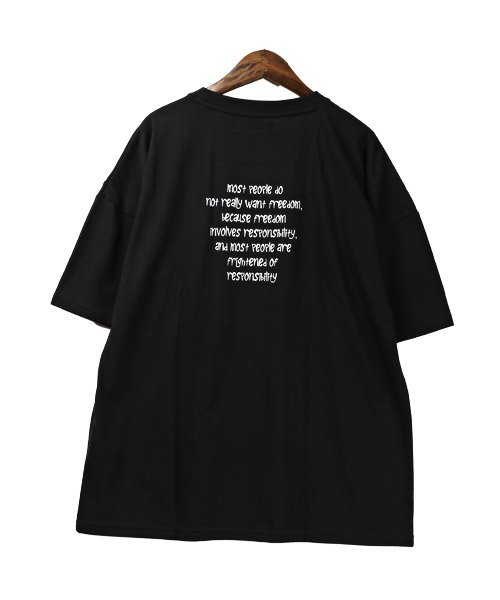 LUXSTYLE(ラグスタイル)/手描き風プリント半袖Tシャツ/Tシャツ メンズ 半袖 ビッグシルエット プリント イラスト ロゴ/img08