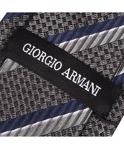 GIORGIOARMANI(ジョルジオアルマーニ)/ジョルジオ アルマーニ GIORGIO ARMANI ネクタイ メンズ ストライプ イタリア製 シルク ビジネス 結婚式 ブラック グレー ワインレッド 黒/img03