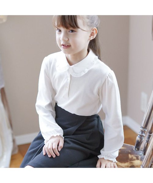 セール 40 Off 花形ボタンの丸襟カットソーブラウス 100 140cm キャサリンコテージ Catherine Cottage Magaseek