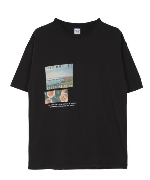 JIGGYS SHOP(ジギーズショップ)/フォトプリントTシャツ / Tシャツ メンズ ティーシャツ 半袖 クルーネック ビッグシルエット プリント/img02