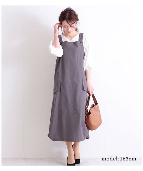 Sawa a la mode(サワアラモード)/綿麻素材大人のサロペットスカート/img01