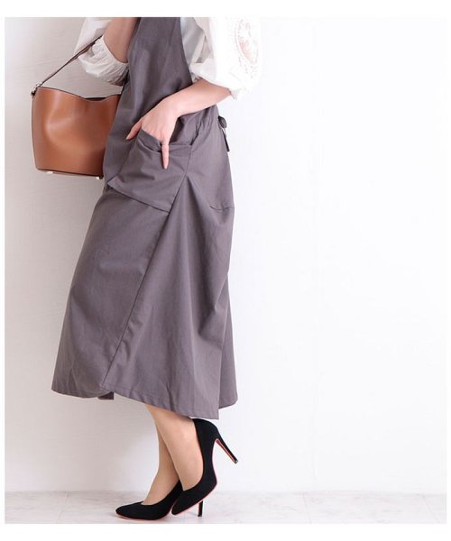 Sawa a la mode(サワアラモード)/綿麻素材大人のサロペットスカート/img05
