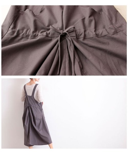 Sawa a la mode(サワアラモード)/綿麻素材大人のサロペットスカート/img13