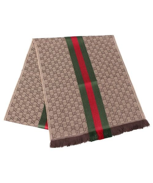 グッチ Gucci マフラー ストール メンズ レディース Gg総柄 Sc Verbier Scarf ブラック ベージュ 黒 g704 グッチ Gucci Magaseek