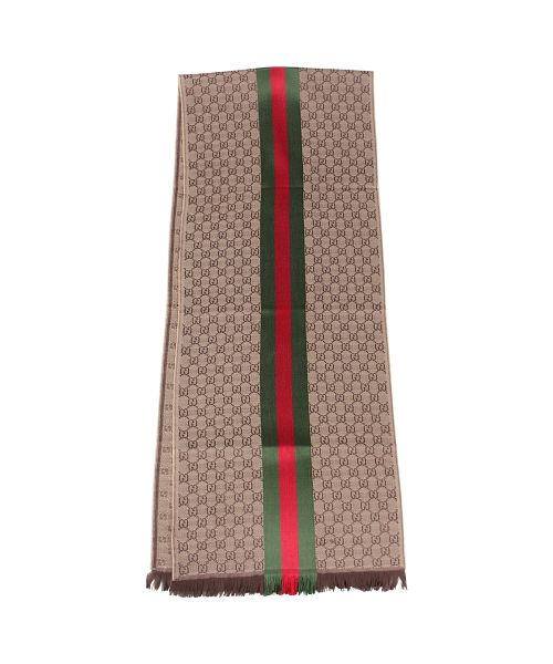 グッチ GUCCI マフラー ストール メンズ レディース GG総柄 SC VERBIER SCARF ブラック ベージュ 黒 1473514G704