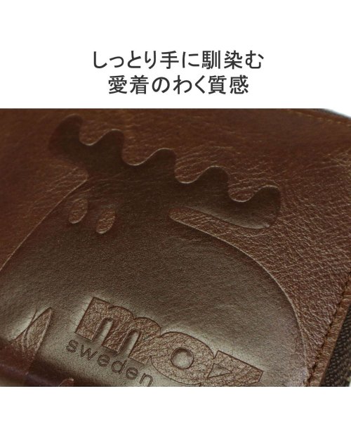 moz(モズ)/モズ 財布 moz ミニ財布 本革 L字ファスナー Elk スウェーデン 小銭入れ コンパクト ZNWE－86005/img04