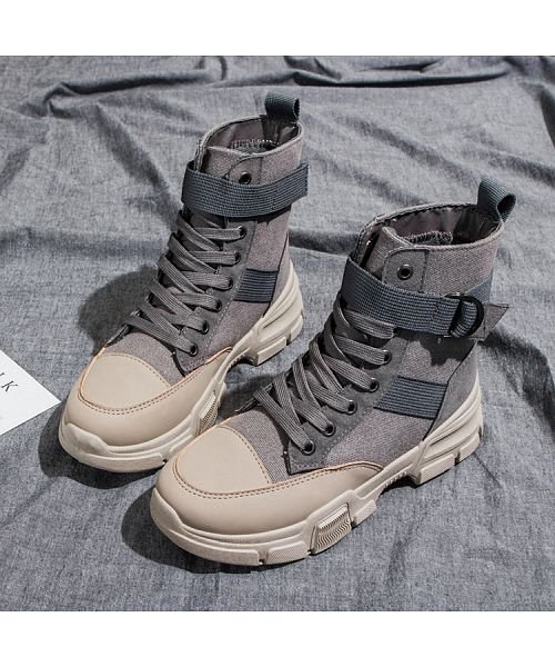 スニーカーブーツ レディース ショートブーツ ブラック 黒 ホワイト 白 グレー レースアップブーツ ワークブーツ 新作 人気かわいい おしゃれ 19秋冬 シュベック Svec Magaseek