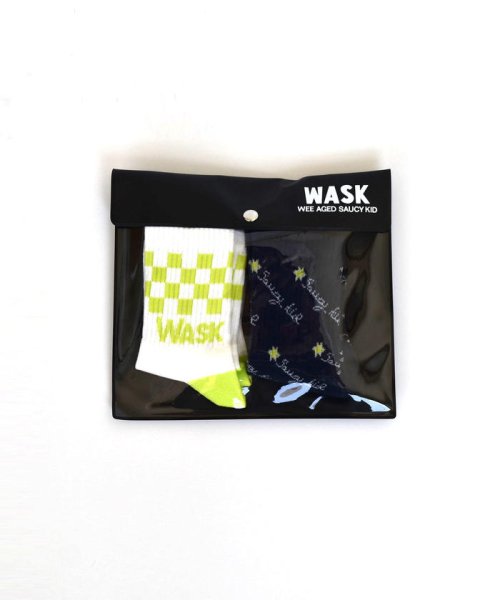 WASK(ワスク)/ロゴ + 柄 2P ソックス(15cm~21cm)/img05