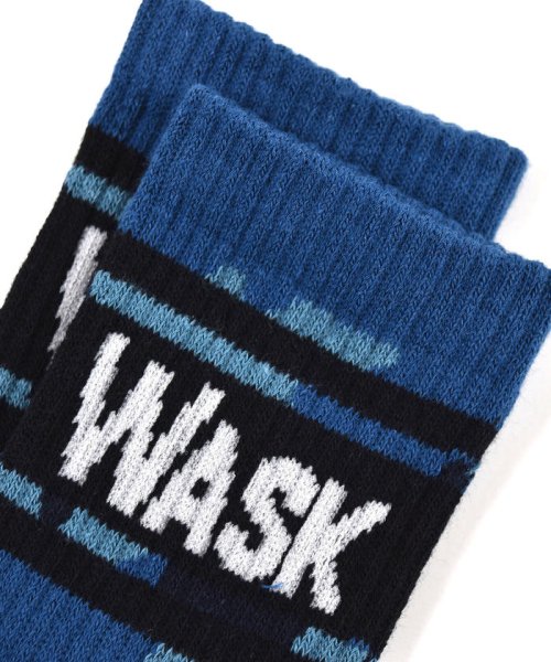 WASK(ワスク)/迷彩 柄 + ロゴ 2P ソックス(15cm~21cm)/img03