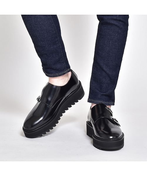 セール ダブルモンクシューズ シャークソール メンズ 革靴 厚底 エンデヴァイス Endevice Elt770 1 シュベック Svec Magaseek