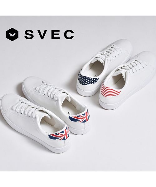 セール 66 Off スニーカー メンズ レースアップ カジュアルシューズ おしゃれ 人気 カッコいい 韓国 ブランド Svec シュベック 白 ホワイト 国旗 アメリカ ユニオンジ シュベック Svec Magaseek