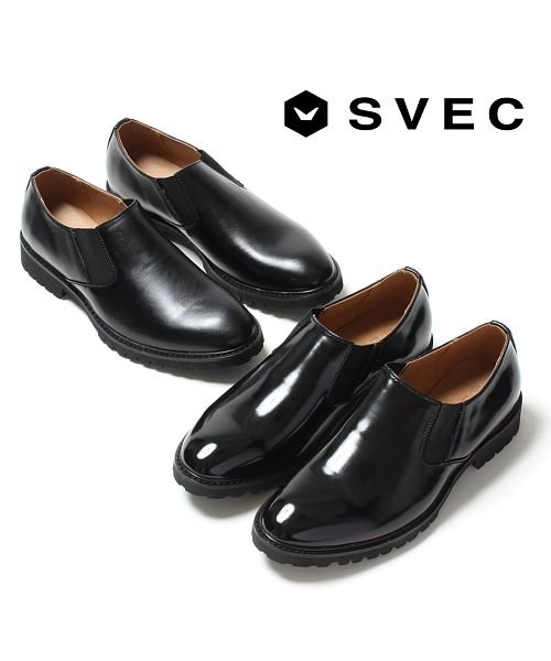 セール ローファー メンズ スリッポン タンクソール サイドゴア カジュアルシューズ Svec シュベック ブラック 黒 紳士靴 くつ メンズシューズ おしゃれ 人気 シュベック Svec Magaseek