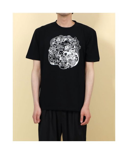 セール スタイルブロック Styleblock 手書き風イラストプリント半袖クルーネックtシャツ お化けブラック 503314989 スタイルブロック Styleblock Magaseek