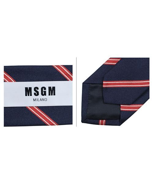 MSGM(MSGM)/MSGM エムエスジーエム ネクタイ メンズ STRIPE TIE ネイビー レッド 2540MK05X 184767/img03