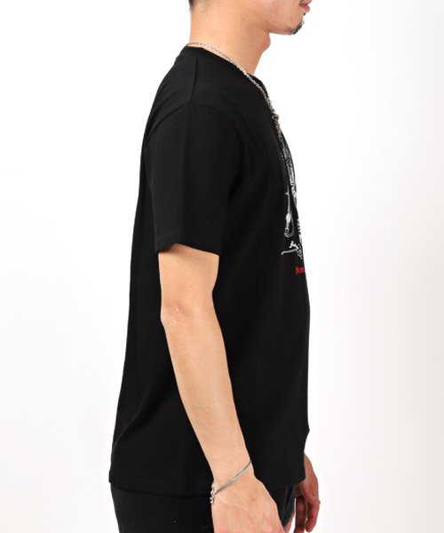 LUXSTYLE(ラグスタイル)/手描きプリント半袖Tシャツ/Tシャツ メンズ 半袖 プリント ロゴ イラスト 楽器 音楽/img02