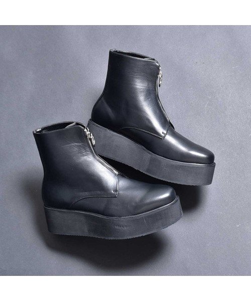 セール 厚底ブーツ ショートブーツ メンズ おしゃれ ジョッパーブーツ フロントジップ 人気 ブランド Endevice エンデヴァイス ブラック 黒 男性の コスプレ シュベック Svec Magaseek