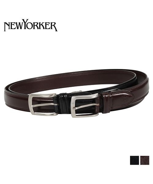 NEWYORKER(ニューヨーカー)/ニューヨーカー NEWYORKERベルト レザーベルト メンズ 本革 LEATHER BELT ブラック ダーク ブラウン 黒 NY－8080219/img01