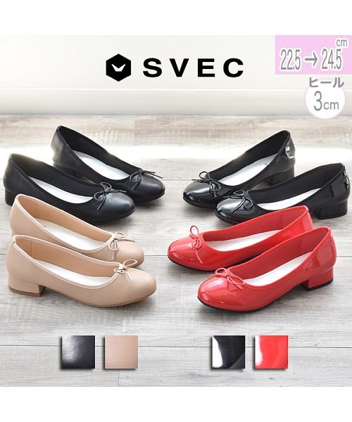 SVEC(シュベック)/パンプス ローヒール ブラック 黒 ベージュ レディース 3cm ヒール 痛くない 歩きやすい リボンパンプス ブランド SVEC シュベック 婦人靴 くつ お/img01
