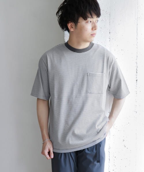 URBAN RESEARCH DOORS(アーバンリサーチドアーズ)/『UR TECH』ミジンボーダー Tシャツ/img17