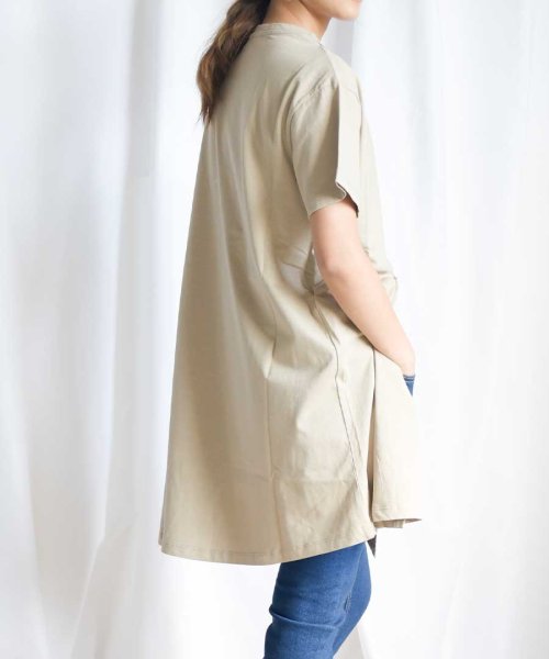 ARGO TOKYO(アルゴトウキョウ)/Organic cotton Asymmetry T－shirt 24152/img24