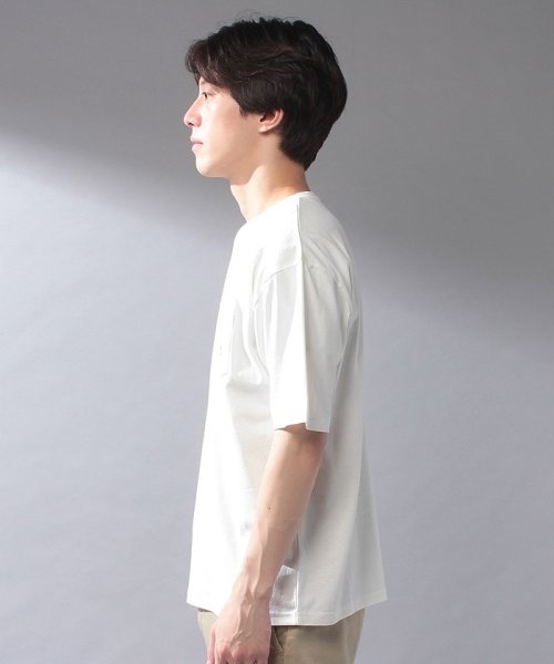 STYLEBLOCK(スタイルブロック)/テディベア刺繍ポケット付き半袖Tシャツカットソー/img01