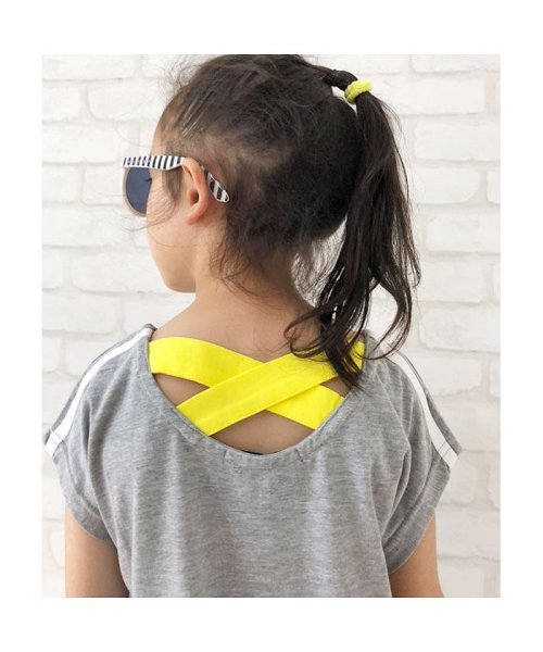 230 05 キッズ ワンピース 子供服 ひざ下丈 ノースリーブ 女の子 ガールズ プリント バッククロス ネクストウォール Next Wall Magaseek