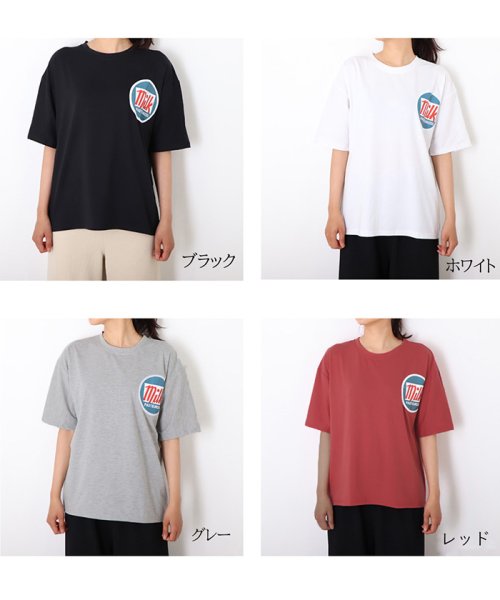 クーポン開催中 セール 17 Off ロゴtシャツ レディース 半袖 ロングt 英字ロゴ カットソー カジュアル トップス 春夏新作 チュニック コットン ミニミニストア Miniministore Magaseek